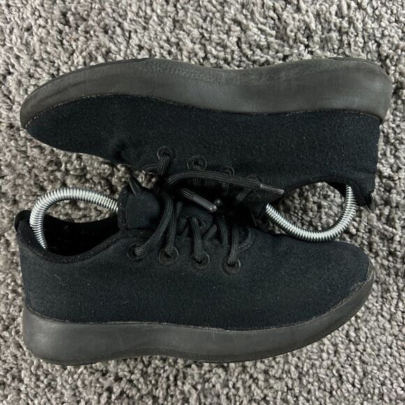 Allbirds WRM Merino Wool Running Shoe Womens 8 Black Gym Trainer Sneakers - Picture 5 of 8